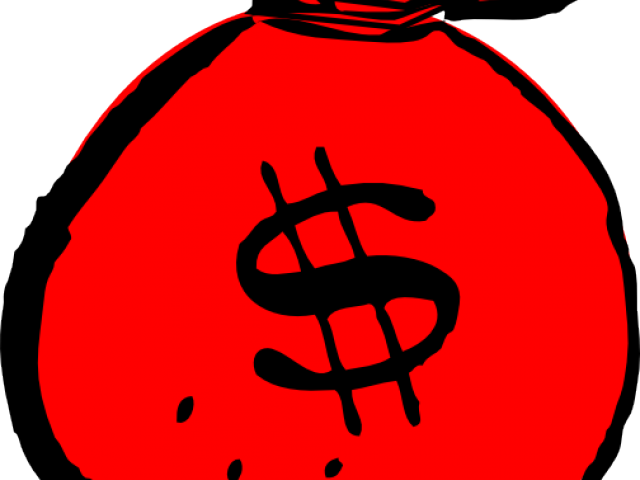 Money Clipart Red - Bag Of Money Clipart (640x480)