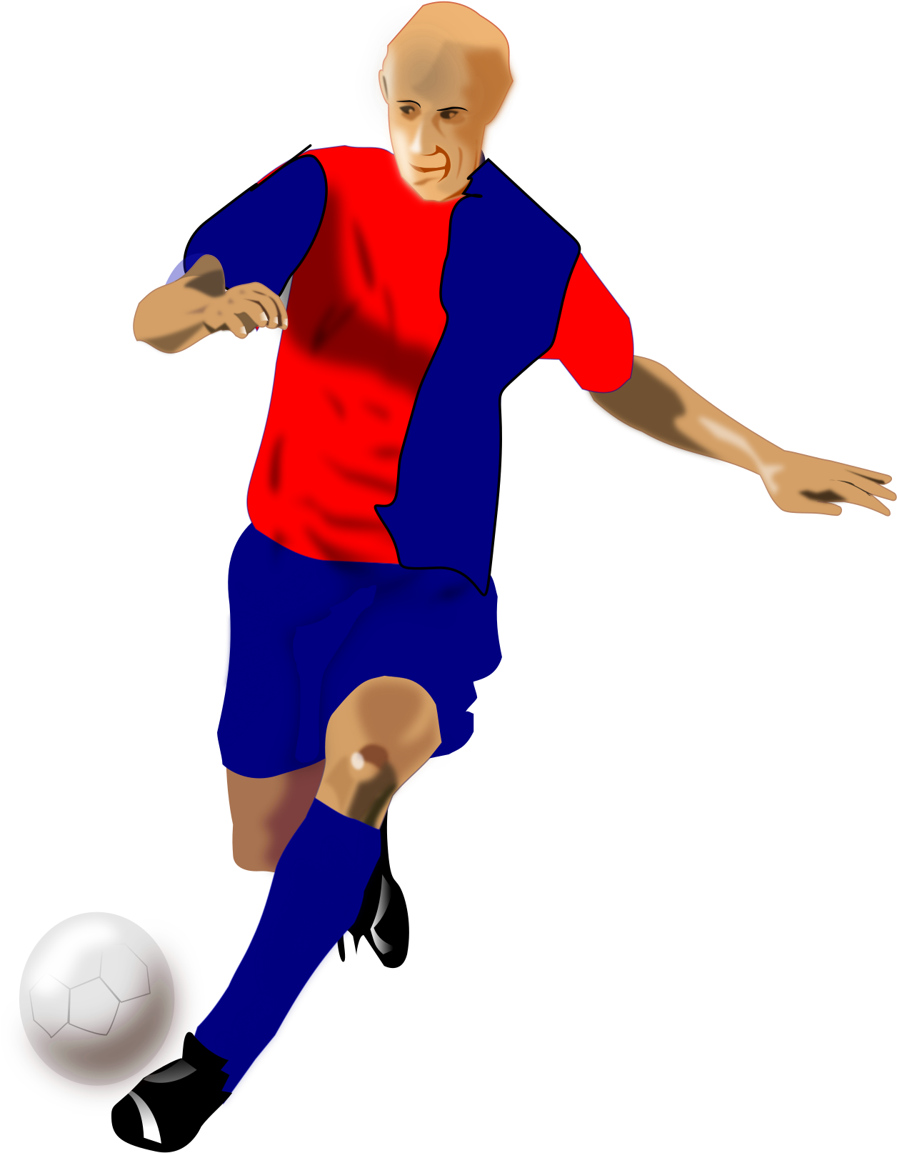 Beautiful Idea Soccer Player Clipart Rossoblu - Soccer Player Clipart (1697x2400)