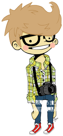 Guy With Camera By Electricpoppers - Cartoon Boy With Camera (360x550)