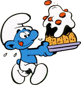 Who Are The Smurfs Smurf Character Name List - Greedy Smurf (351x372)