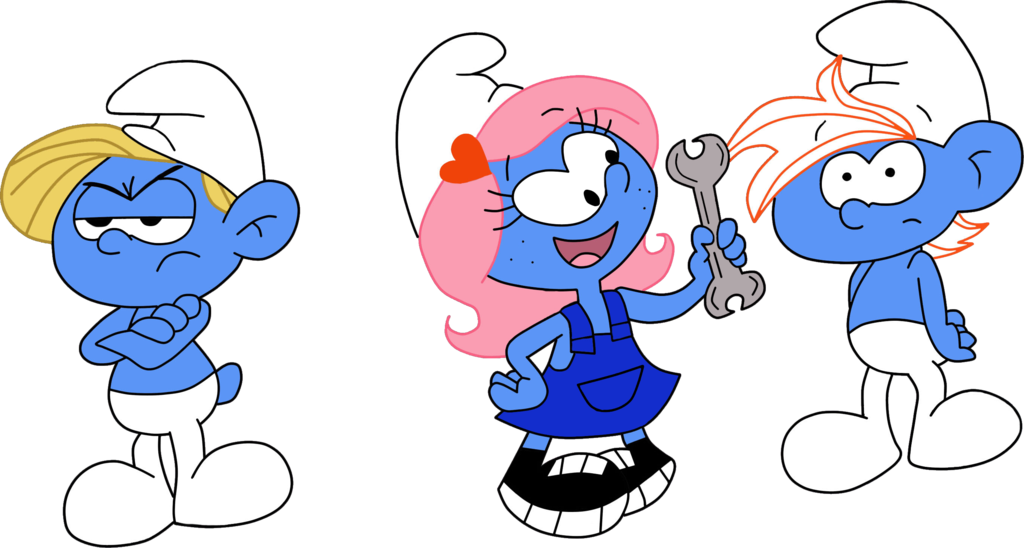 Smurfette Clumsy Smurf Vexy Gutsy Smurf Jokey Smurf - Smurfette Clumsy Smurf Vexy Gutsy Smurf Jokey Smurf (1024x548)