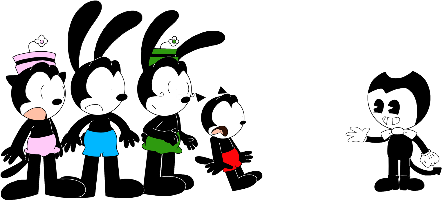 Oswald And Co Meets Bendy By Marcospower1996 - Bendy Cat (1600x801)
