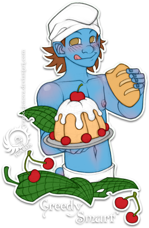 Greedy Smurf (553x819)