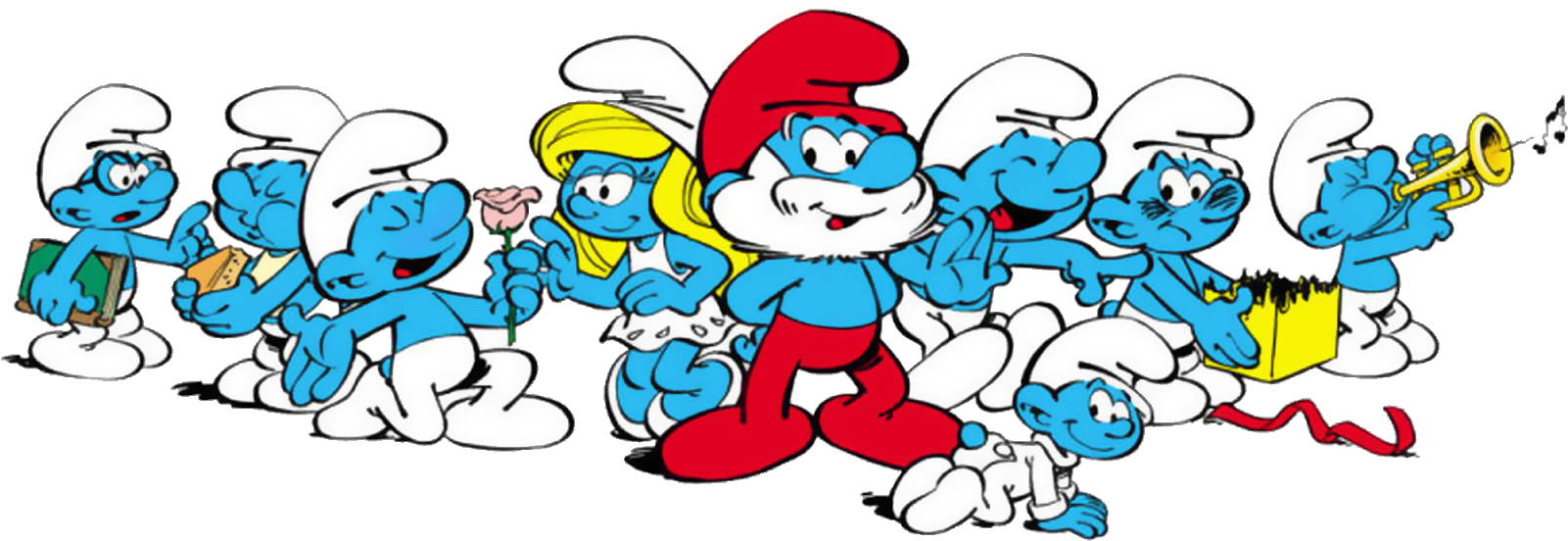 Papa Smurf The Smurfette Wedding Invitation The Smurfs - Smurfs Group (1600x797)