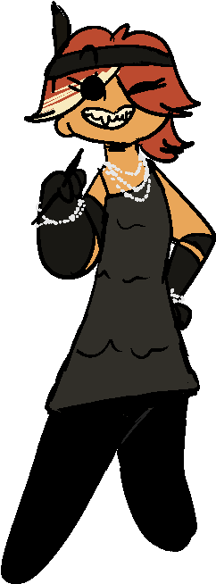 Flapper Dress Lesley - Cartoon (304x707)