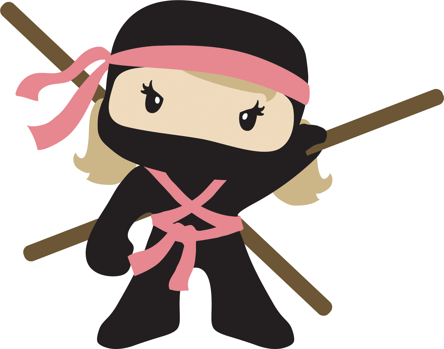 Related Math Ninja Clipart - Girl Ninja Clipart (1876x1476)