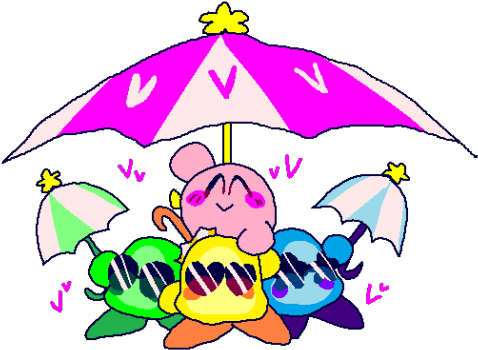 Parasol Squad - Kirby Star Allies (500x369)
