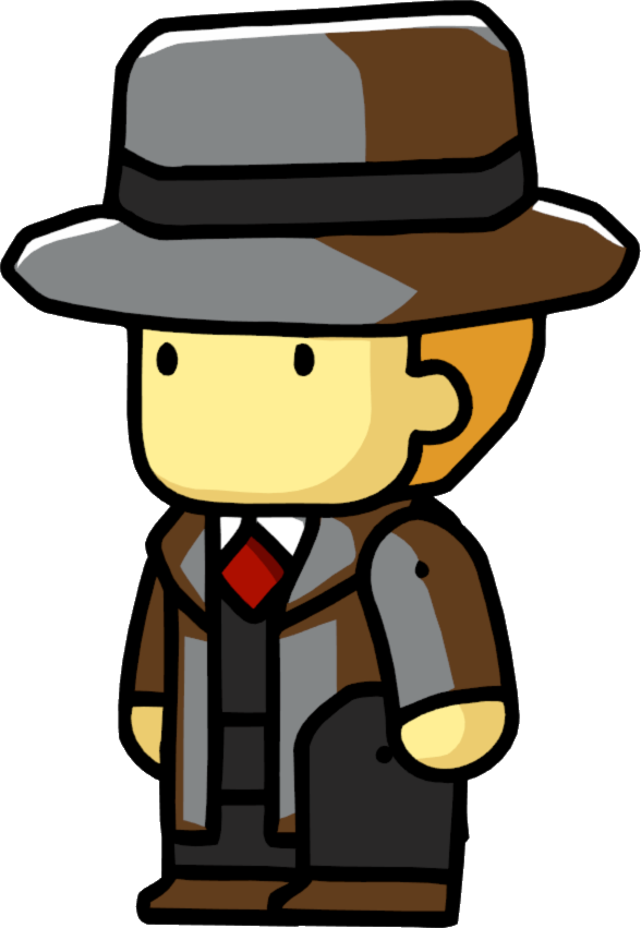 Detective - Scribblenauts Characters Png (588x851)