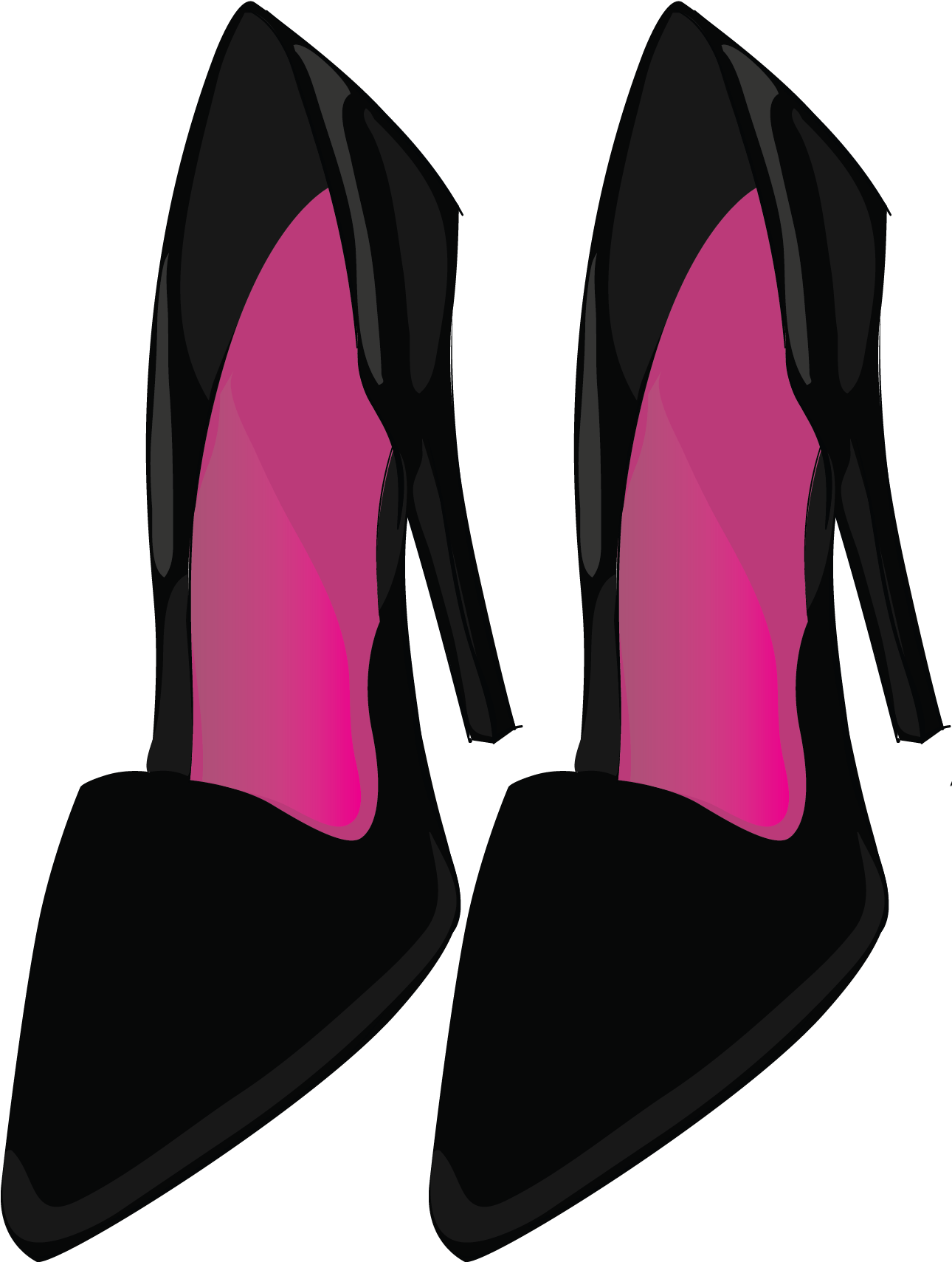 Fashion Girl Clip Art & Digital Paper, Shoes , Lipstick,graphic - Basic Pump (1502x1952)