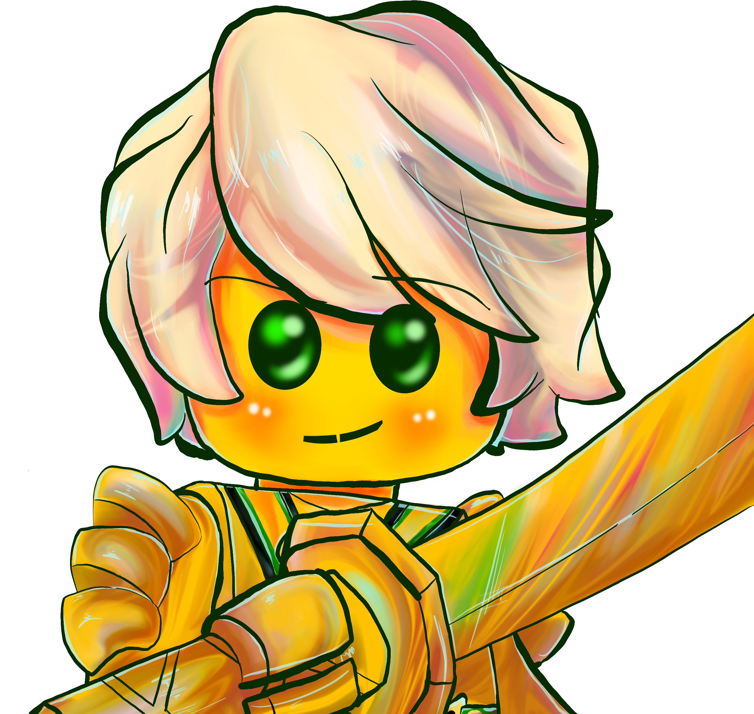 Golden Ninja By Viridentity - Golden Ninja Anime (2762x2568)