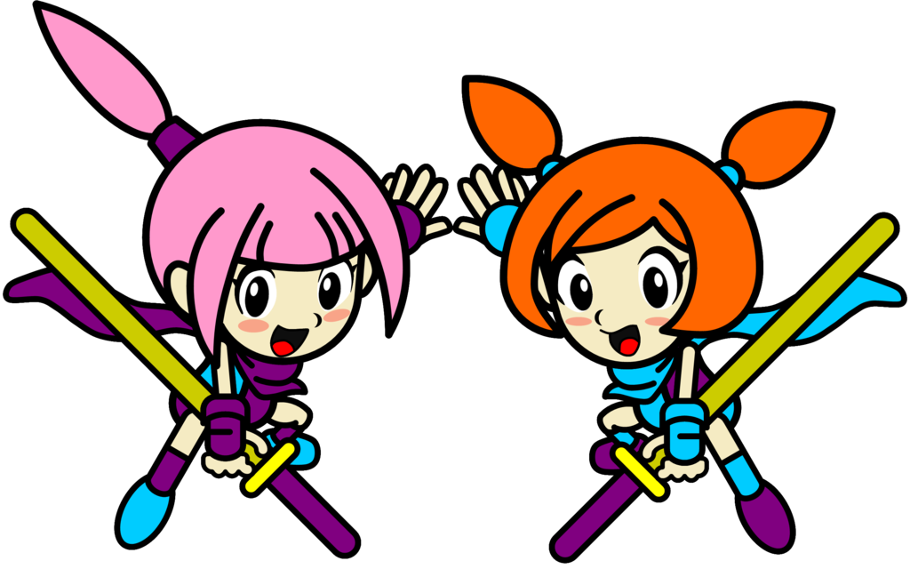 Two Female Ninja Twins By Princedarwin - Cartoon (1024x640)