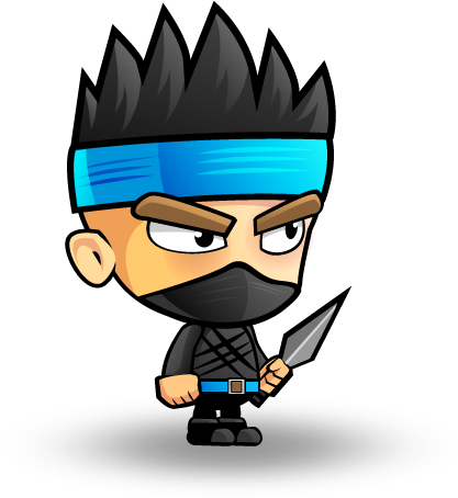 Ninja Warrior Character Set - Demo Game 2d Android Studio (600x500)