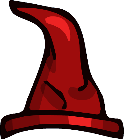 Red Wizard Hat - Red Wizard Hat Transparent (399x448)