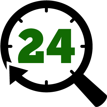24 Hour Inspection Turnaround Icon - Real Time Updates Icon (400x400)