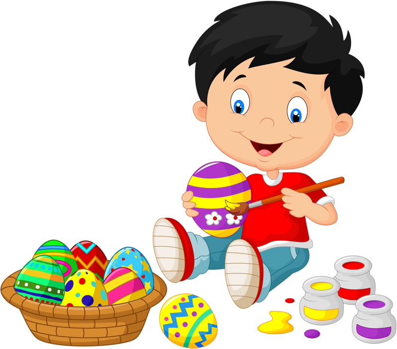 Easter Egg Painting Illustration - Easter Egg Painting Illustration (800x710)
