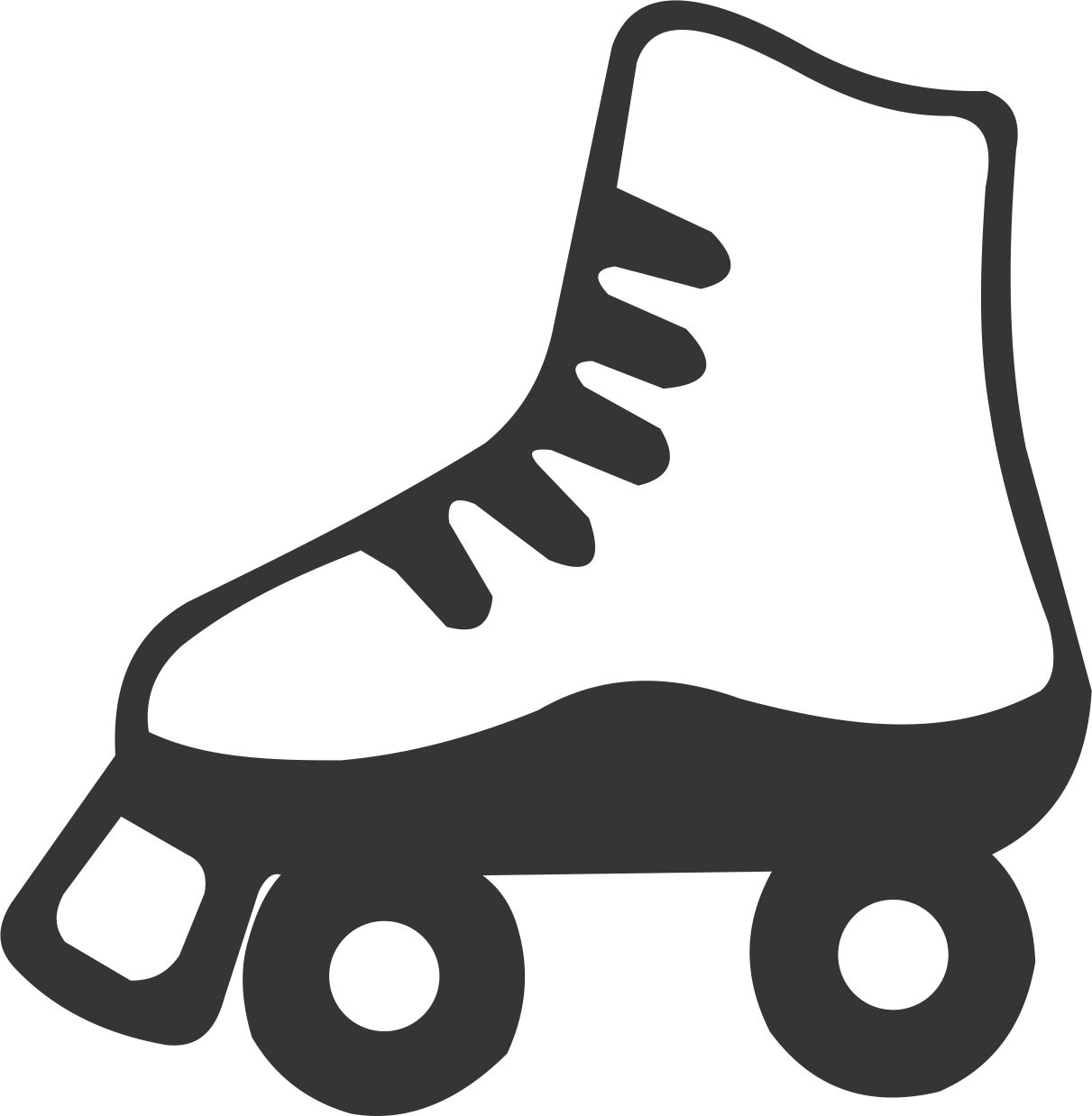 Roller Skate - Clip Art Roller Skate (1211x1238)
