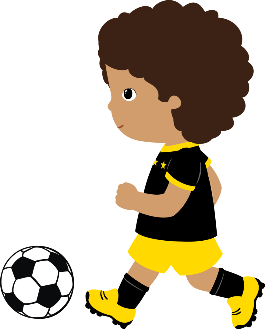 Boy With Soccer Trophy Clip Art - Futbol Clipart (870x1080)