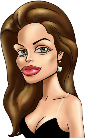 Angelina Jolie Celebrity Actor Cartoon Clip Art - Angelina Jolie Celebrity Actor Cartoon Clip Art (500x500)