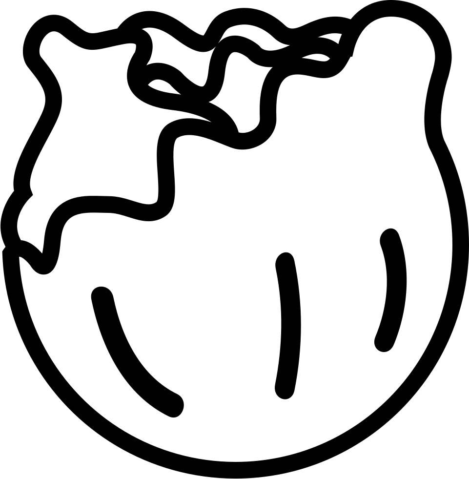 Png File - Cabbage Outline (961x981)