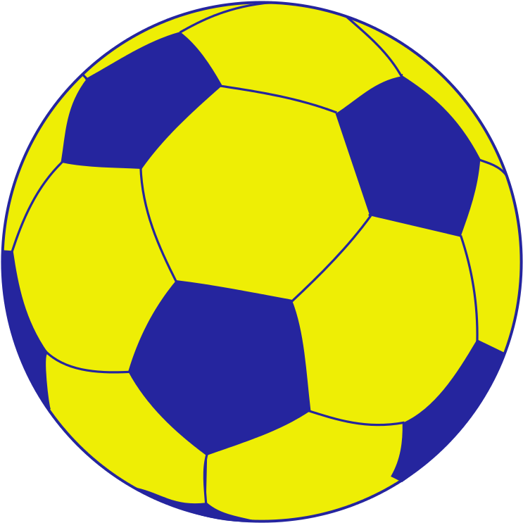 File - Soccerball-yellowblue - Svg - Soccer Ball (768x768)