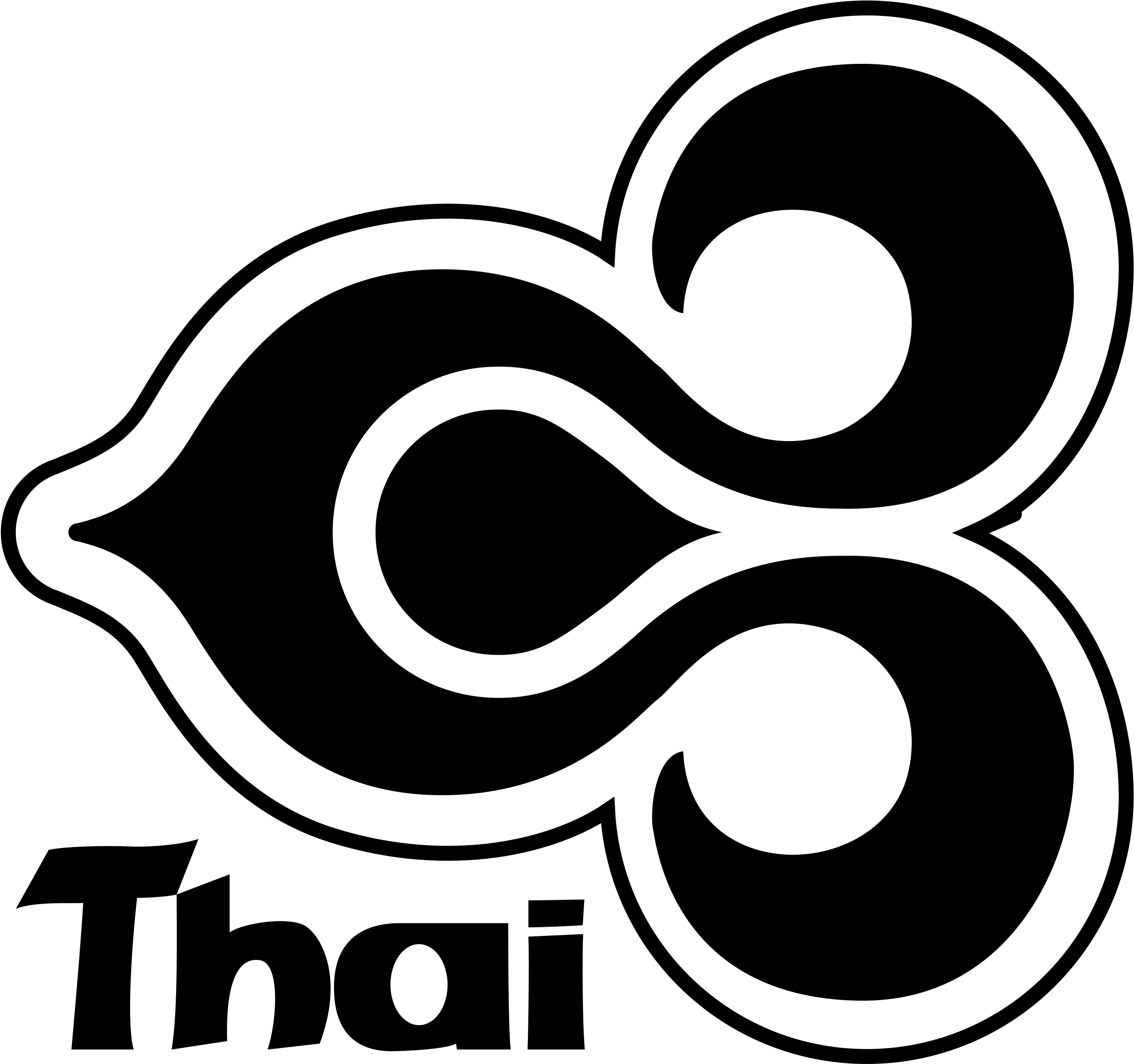 Thai Airways Logo Black And White - Thai Airways Logo Png (2400x2400)