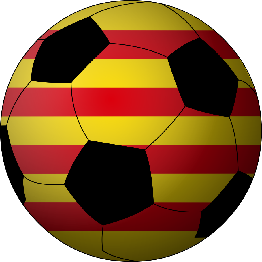 Football Catalonia - Red Yellow Football Png (909x908)
