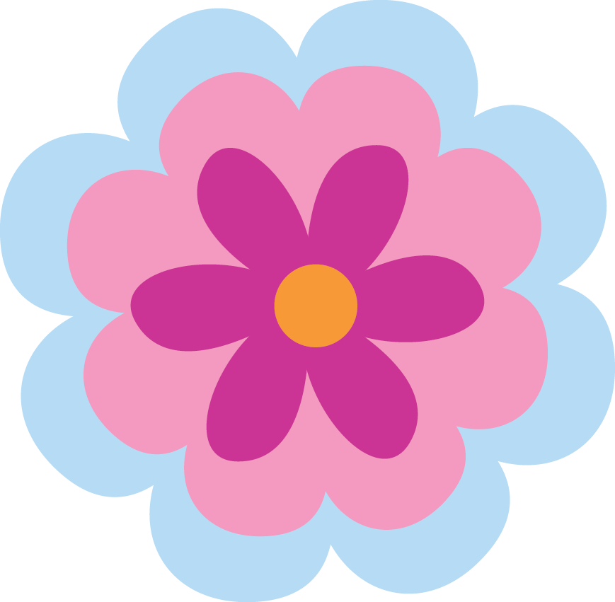 Clipart De Búhos De Colores - Pastel Flower Clipart Png (869x851)