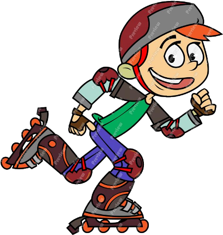 Learn To Inline Skate - Rollerblading Clipart (480x508)