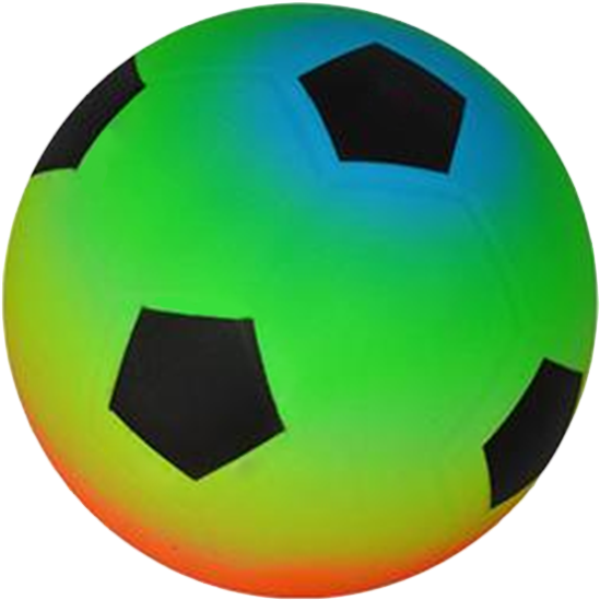 Neon Clipart Soccer Ball - Rainbow Soccer Ball (567x559)