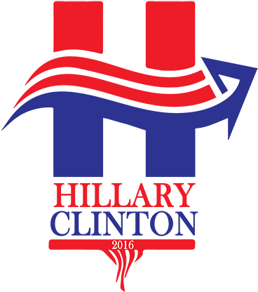 Pro Hillary Fancy H Logo - Vote Hillary Clinton 2016 Banner (400x429)