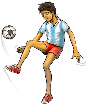 Football Is The Most Popular Sport In The World And - Cartoon (325x391)
