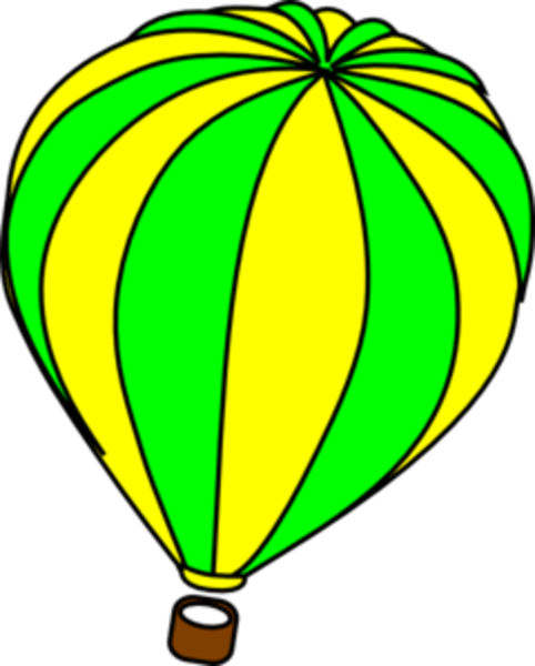 Green Hot Air Balloon Clip Art (482x600)