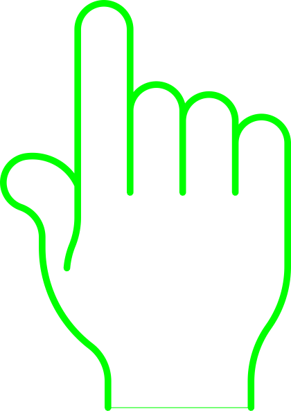 Green Pointing Finger (420x594)