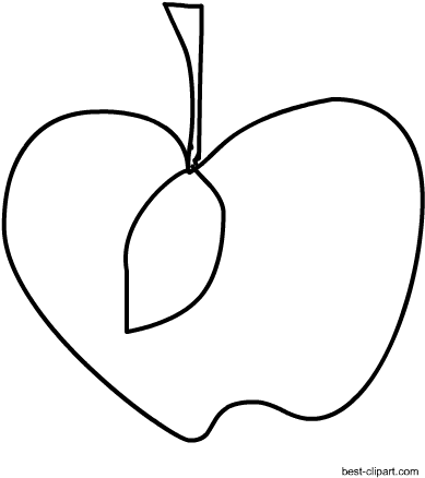 Black And White Apple Clip Art Free - Apple (450x450)