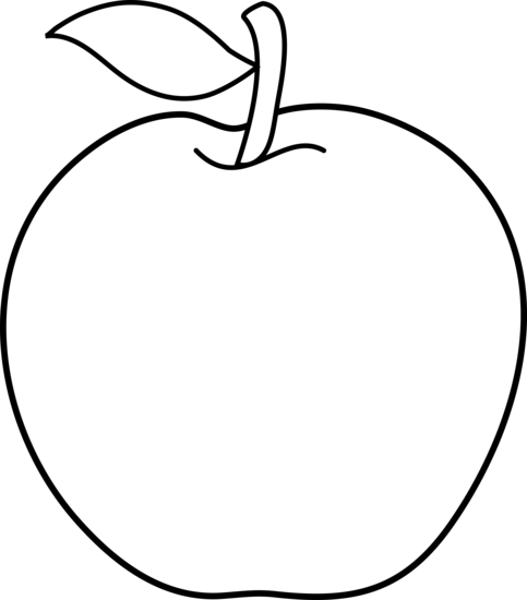Incredible Black And White Pictures Of Fruits Black - Cartoon Apple Black And White (483x550)