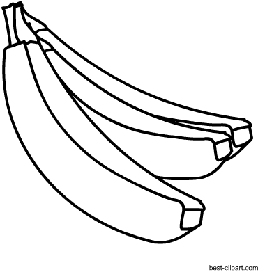 Black And White Bananas Clip Art - Clip Art (450x450)