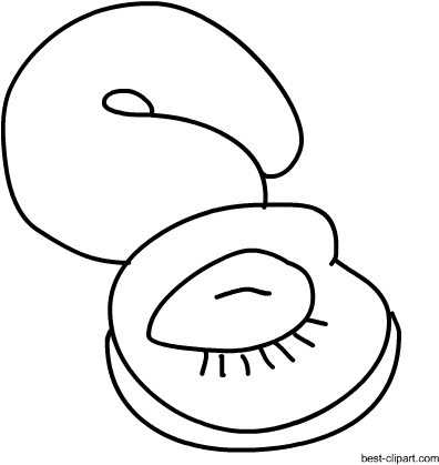 Black And White Apricots Clip Art - White (450x450)