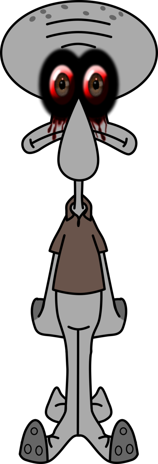 Squidward Suicidal Tentacles By Jyellowstudio-d7uxq7c - Suicide Squidward Transparent (521x1530)
