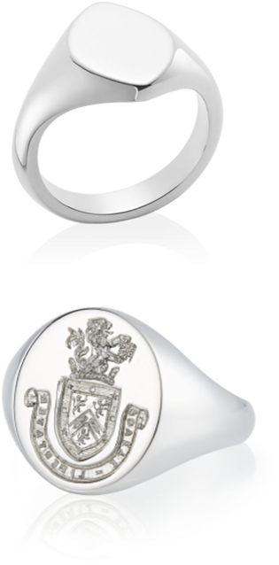 White Gold Signet Rings - 9ct Rose Gold Signet Ring, Marquise (440x815)