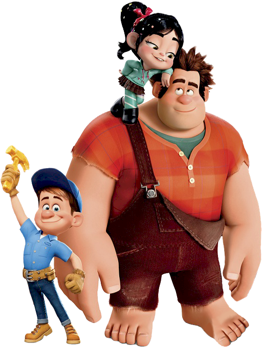 Wreck It Ralph - Wreck It Ralph And Vanellope (539x687)