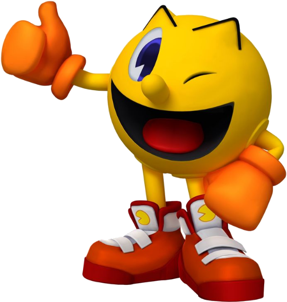 Pac-man Teh Gobbler - Pac Man Party Wii (613x655)