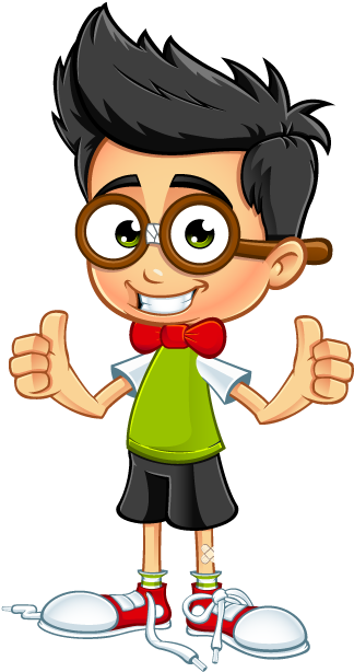 Child Clipart Thumbs Up - Cartoon Boy With Thumbs Up (595x842)