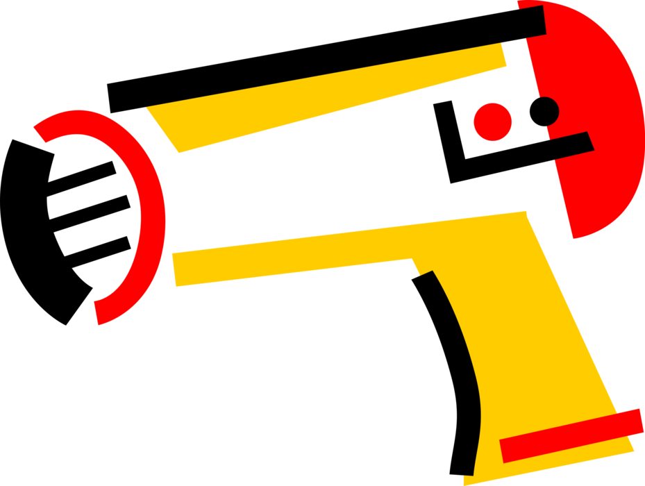 Vector Illustration Of Portable Electric Hair Dryer - Vector Illustration Of Portable Electric Hair Dryer (929x700)