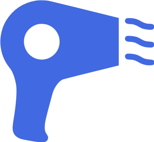 Royal Blue Hair Dryer Icon - Hair Dryer Icon Transparent (512x512)