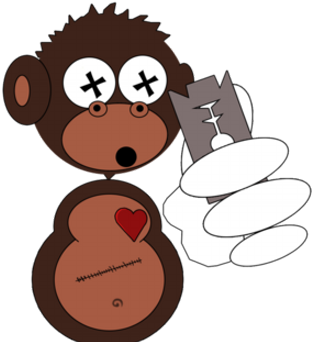 Suicide Ape - Cartoon (400x400)
