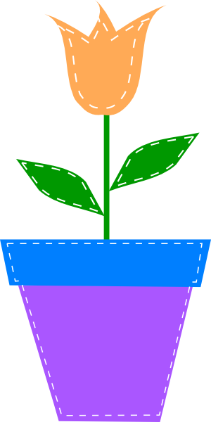 Click The Slide That You Want To Add A Background Picture - Flower Pots Clip Art (300x600)