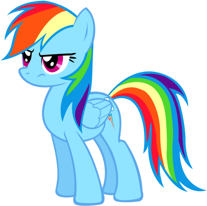 Grumpy Rainbow Dash Vector By 30coloredowl On Deviantart - My Little Pony Rainbow Dash (894x894)