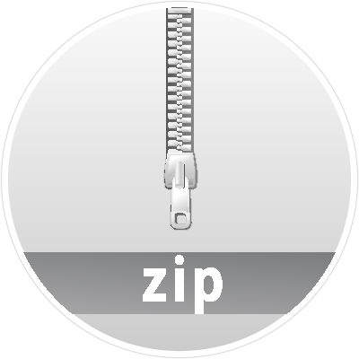 "zip" Data Compression Icon Circle - Circle (400x400)