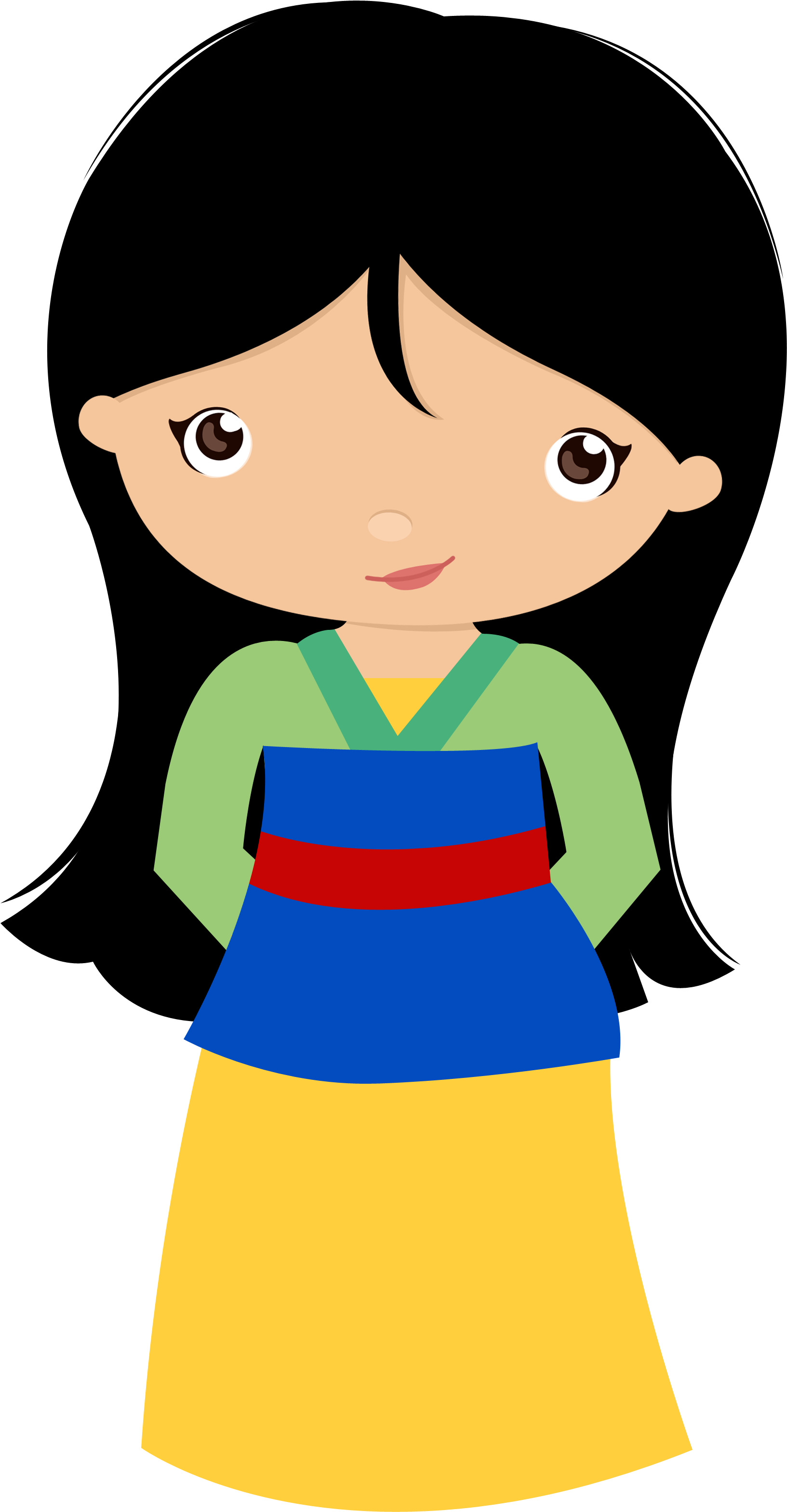 Mulan E Pocahontas - Mulan Clipart (2124x3390)