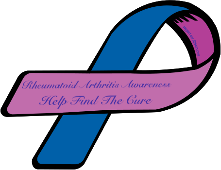 Arthritis Awareness Project - Rheumatoid Arthritis Awareness Ribbon (455x350)